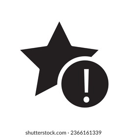 Important star bookmark, Favorite bookmark exclamation mark filed icon..eps