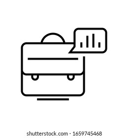 Important suitecase line icon, concept sign, outline vector illustration, linear symbol.