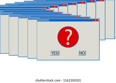 Important System Message. Sign of Dialog Window. Vector. 3D Illustration