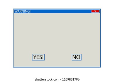 Important System Message. Sign of Dialog Window. Vector Illustration