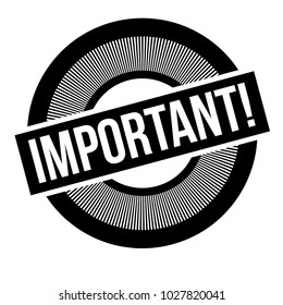 Important  typographic stamp. Typographic sign, badge or logo