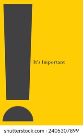 Important Typography Poster Design, Important!, It's Important, Abstract Typography Poster Design