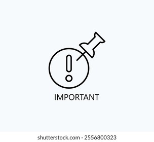 Important Vector, Icon Or Logo Sign Symbol Illustration