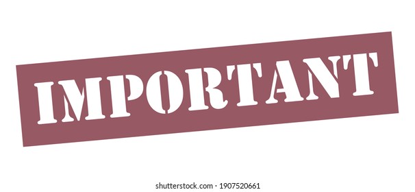 Important Vector Stamp White Isolated Stock Vector (Royalty Free ...