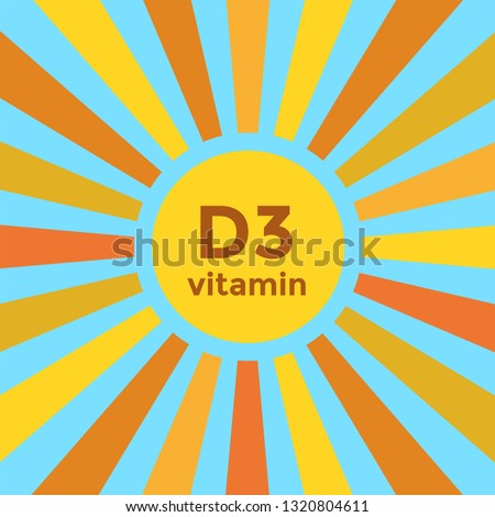 Important Vitamin D 3 Cholecalciferol Made By Stock Vector