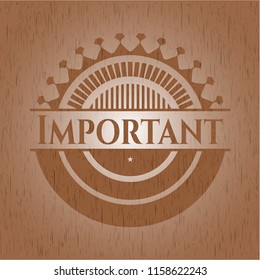 Important wooden emblem. Retro