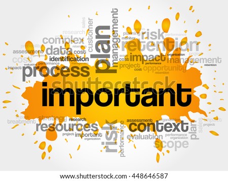 Important word cloud collage, business concept background