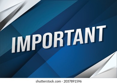 Important word concept vector illustration with lines 3d style for social media landing page, template, ui, web, mobile app, poster, banner, flyer, background, gift card, coupon, label, wallpaper