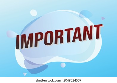 Important word concept vector illustration with lines 3d style for social media landing page, template, ui, web, mobile app, poster, banner, flyer, background, gift card, coupon, label, wallpaper