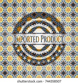 Imported Product arabesque emblem background. arabic decoration.