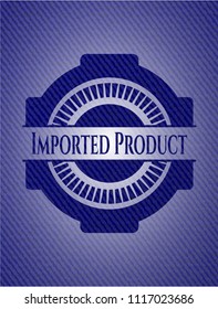 Imported Product emblem with jean high quality background