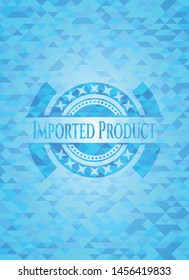Imported Product realistic light blue mosaic emblem