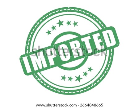 Imported Rubber Stamp Seal with a Star Border