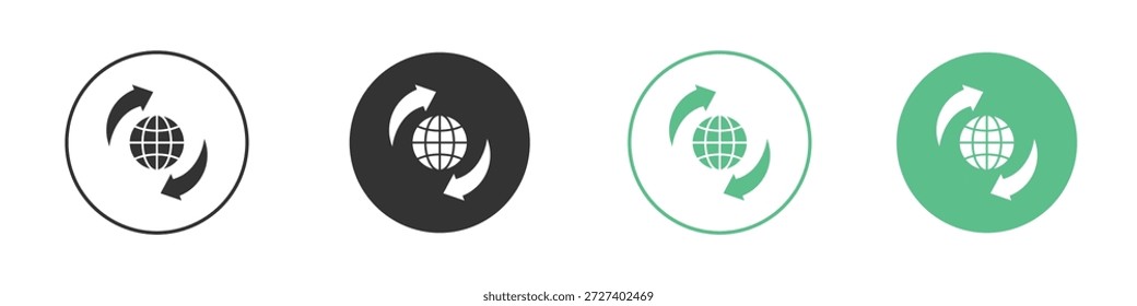 Conjunto de iconos de importación-exportación. Ilustraciones vectoriales de glifos