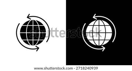 Import-export icons. Glyph Symbol. Isolated Vector Illustration pack