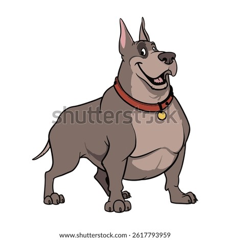 
imposing strong dog vector illustration