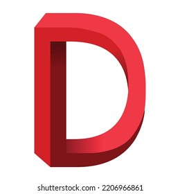 Impossible alphabet d.Impossible text art