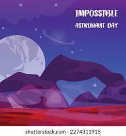  Impossible Astronaut Day . Design suitable for greeting card poster and banner