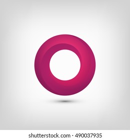 Impossible Circle Object. Logo Template. Vector Illustration