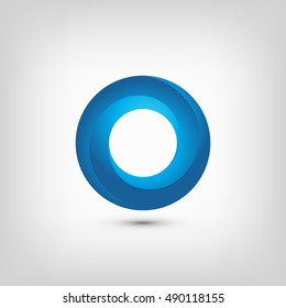 Impossible Circle. Impossible Object. Logo Template. Vector Illustration