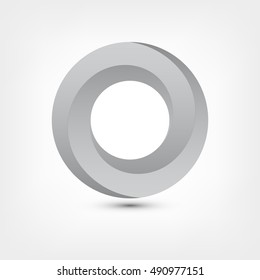 Impossible Circle. Impossible Object. Logo Template. Vector Illustration