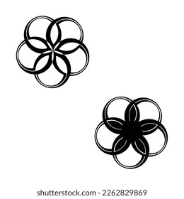 Logo vectoriel de cercle impossible à plat. Icône cercle 