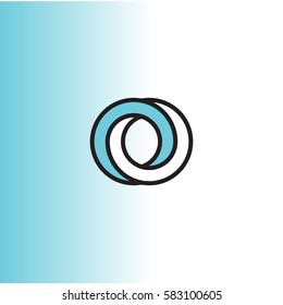 Impossible Circle Vector Logo In Flat Line Style