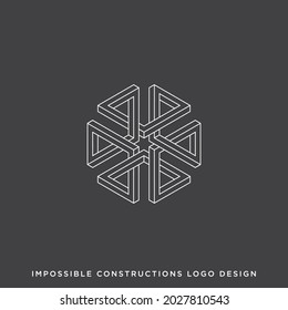 IMPOSSIBLE CONSTRUCTIONS LOGO DESIGN VECTOR