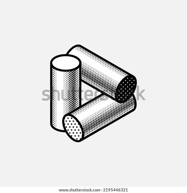 Impossible Cylinder Vector Shape Optical Illusion: เวกเตอร์สต็อก (ปลอด ...