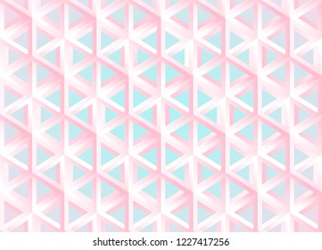 Impossible figures isometric 3d hollow cubes seamless pattern in Escher style, imp-art. Gradient pattern. ?ink background.