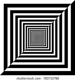 Impossible frame black on transparent background