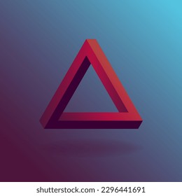 Impossible geometric objects. Vector illustration in realistic style. Design element for print, websites, applications, print for fabric, logo