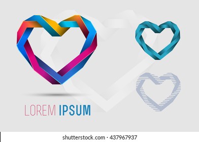 impossible heart. can be used as a logo design
