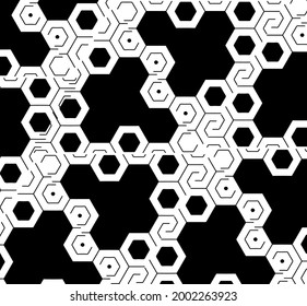 Impossible hexagon sign. Optical illusion. Linear six sided polygon. Abstract symbol of impossible geometry on white background. Unreal geometric shape. Hexagonal logo design. Vector illustration.
