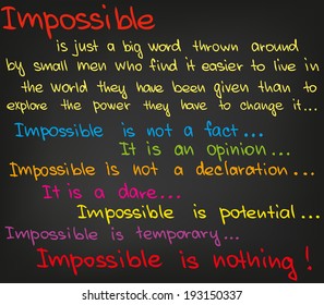 Impossible is just a big word