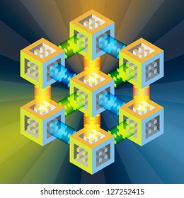 An impossible object. EPS 10, RGB