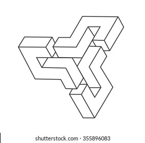 Impossible object line geometric shape