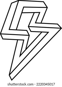 Impossible object with minimal design