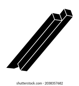 Impossible object. Optical illusion shape. 3d illustration. Optical art figure. Geometry.