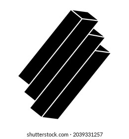 Impossible object. Unreal geometric figure. Optical illusion shape. 3d vector illustration. Optical art.