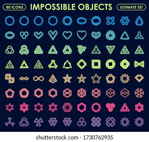 Impossible objects ultimate set 80 icons