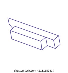 Impossible optical illusion shapes. Logo. Optical art object. Impossible figures. Line art. Unreal geometric objects.