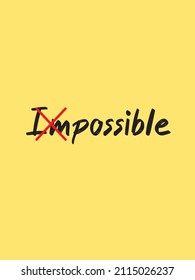 Impossible and possible idea illustration vector  
