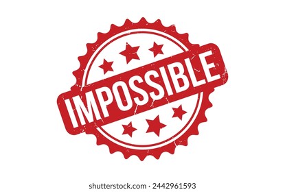 Impossible rubber grunge stamp seal vector