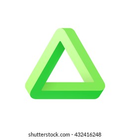 Impossible shape. Optical Illusion. Vector Illustration isolated on white