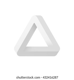 Impossible shape. Optical Illusion. Vector Illustration isolated on white