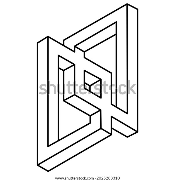 Impossible Shape Optical Illusion Vector Optical Stock Vector (Royalty ...