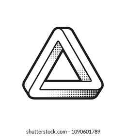 Impossible shape. Optical Illusion. Web design element. Line design. Vector illustration EPS 10