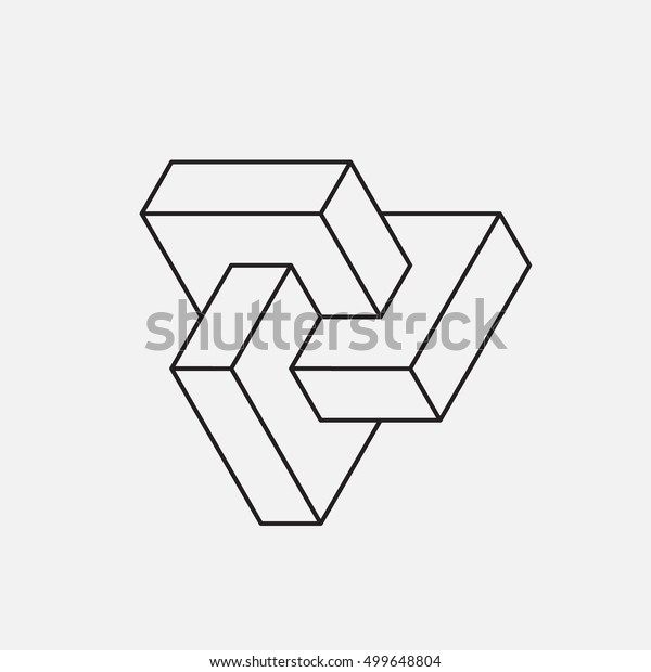 Impossible Shape Triangle Line Design Vector Stock Vector (Royalty Free ...