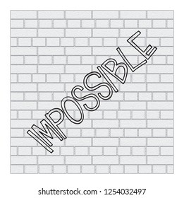 Impossible shirt quote lettering vector image